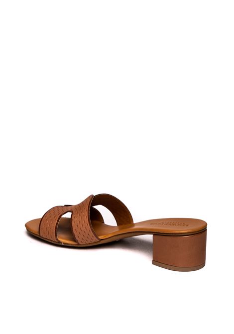 Tan leather sandal VINCENT VEGA | P406 HDS3VIT-CUOIO